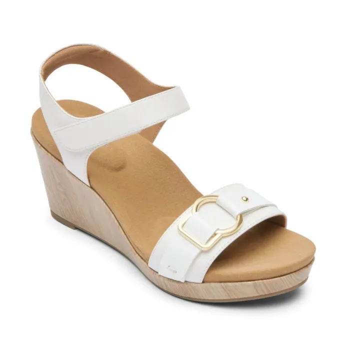 Women Rockport Sandals and Wedges Briah Sandal White