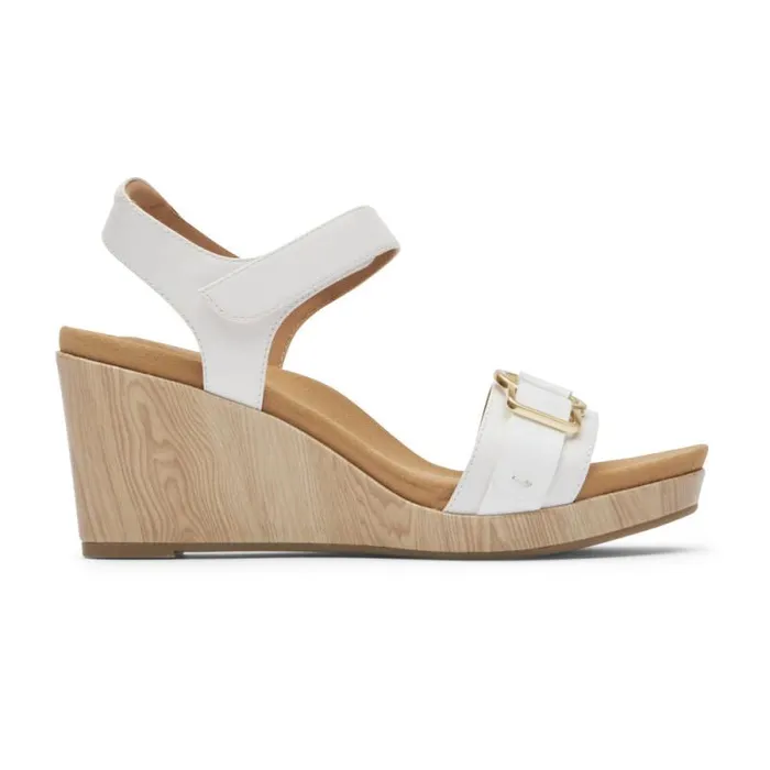 Women Rockport Sandals and Wedges Briah Sandal White