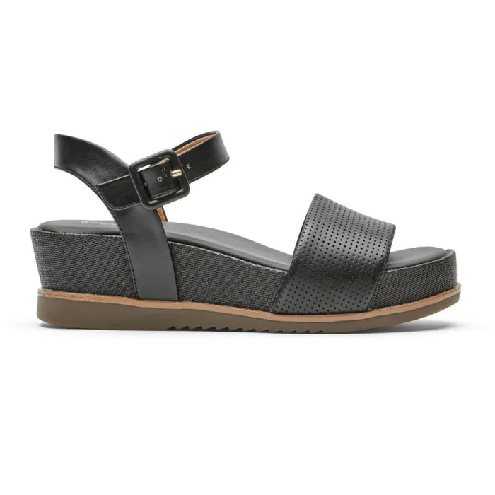 Women Rockport Sandals and Wedges Delanie Sandal Black