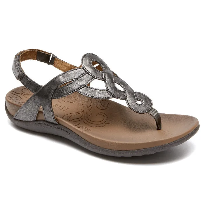 Women Rockport Sandals and Wedges Ramona Sandal Pewter