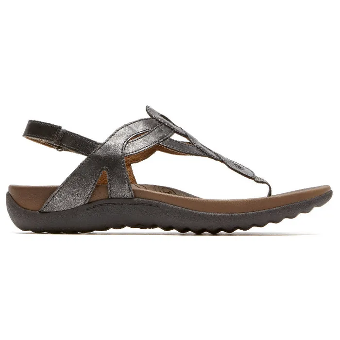 Women Rockport Sandals and Wedges Ramona Sandal Pewter