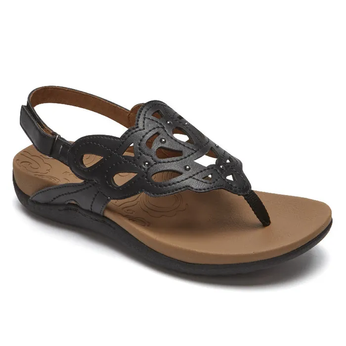 Women Rockport Sandals and Wedges Ridge Slingback Sandal Black
