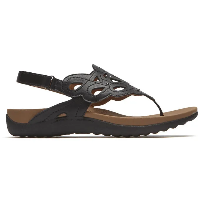 Women Rockport Sandals and Wedges Ridge Slingback Sandal Black Women Rockport Sandals and Wedges Ridge Slingback Sandal Black