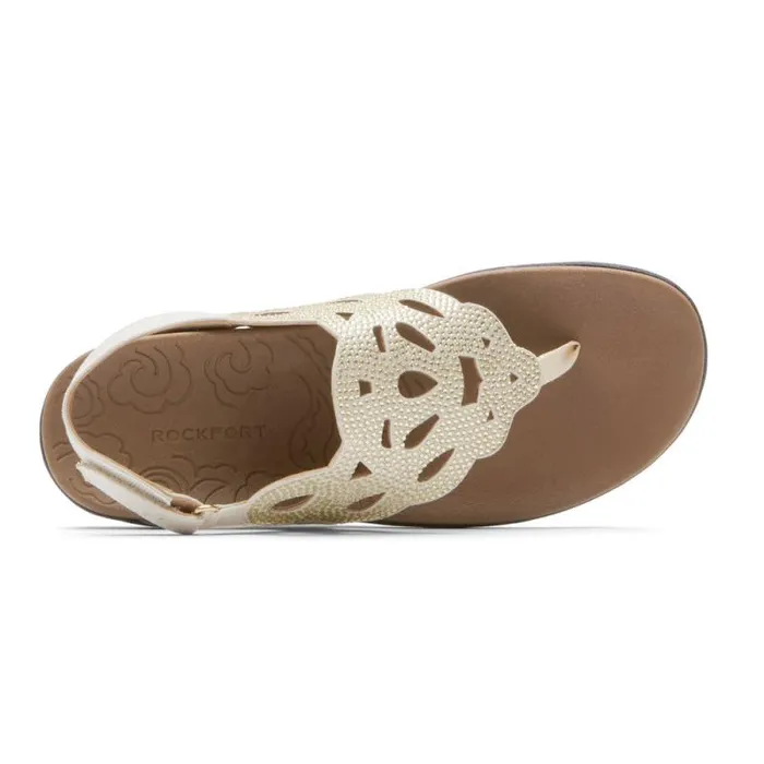 Women Rockport Sandals and Wedges Ridge Slingback Sandal Gold Bling