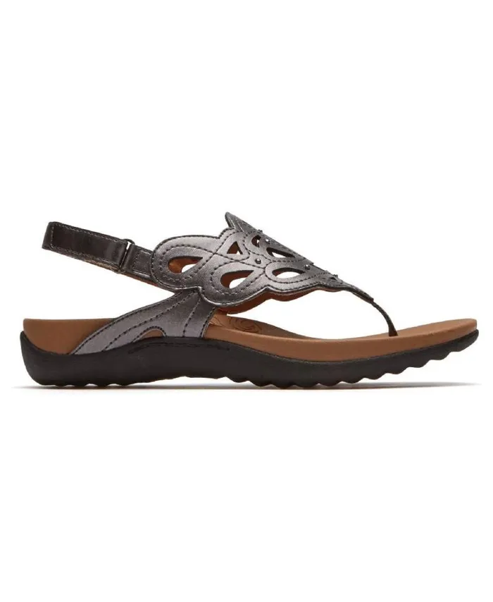 Women Rockport Sandals and Wedges Ridge Slingback Sandal Pewter