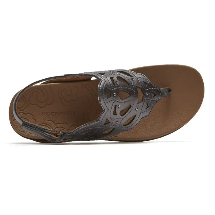 Women Rockport Sandals and Wedges Ridge Slingback Sandal Pewter