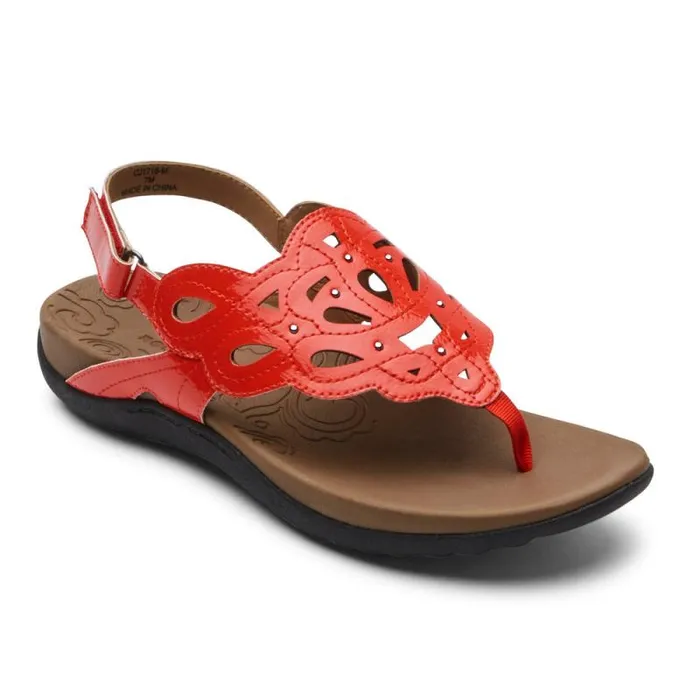 Women Rockport Sandals and Wedges Ridge Slingback Sandal Red