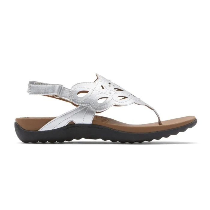 Women Rockport Sandals and Wedges Ridge Slingback Sandal Silver