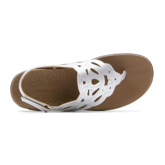 Women Rockport Sandals and Wedges Ridge Slingback Sandal Silver