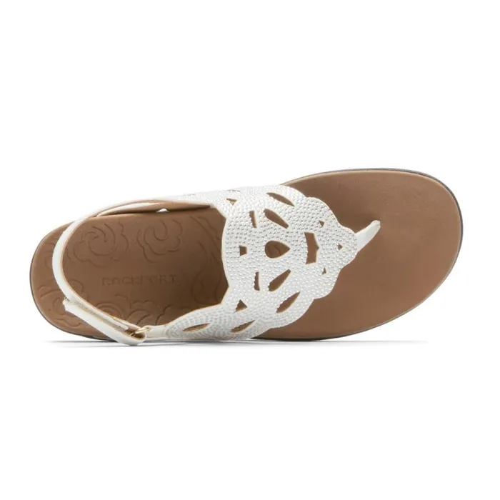 Women Rockport Sandals and Wedges Ridge Slingback Sandal White Bling