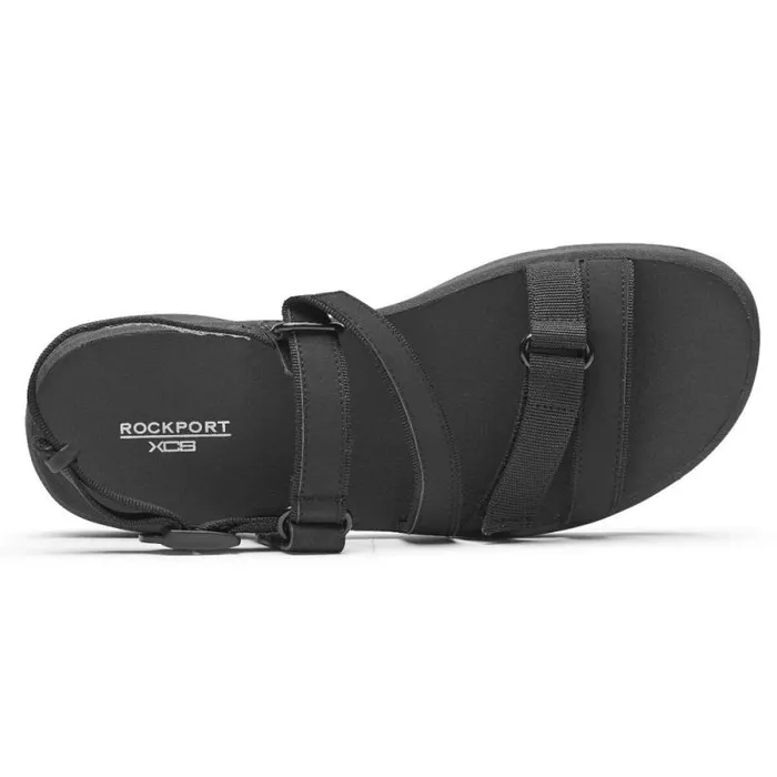 Women Rockport Sandals and Wedges XCS Trail Tech Washable Strappy Sandal Black