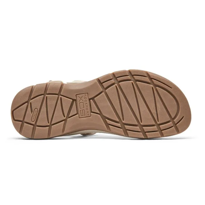 Women Rockport Sandals and Wedges XCS Trail Tech Washable Strappy Sandal Whitevanilla