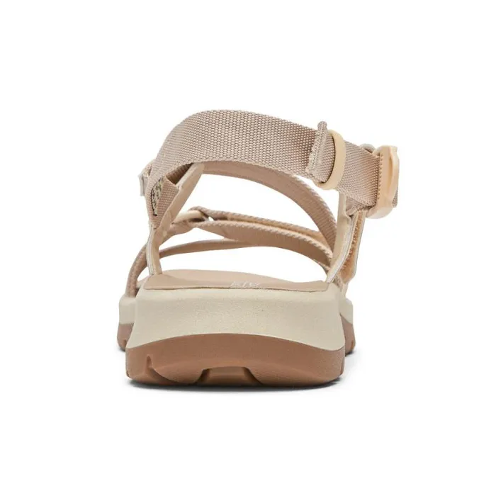 Women Rockport Sandals and Wedges XCS Trail Tech Washable Strappy Sandal Whitevanilla