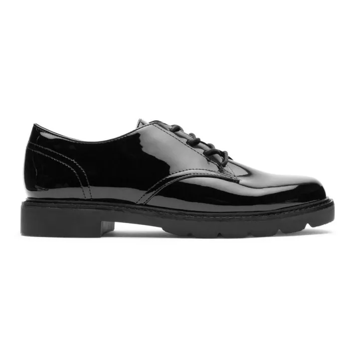 Women Rockport Shoes Kacey Oxford Black Patent Synthetic