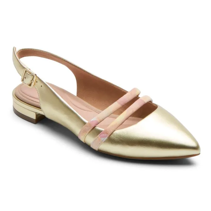 Women Rockport Shoes Oh Joy 8211 Total Motion Adelyn Strappy Slingback Shoe Goldpink Women Rockport Shoes Oh Joy 8211 Total Motion Adelyn Strappy Slingback Shoe Goldpink