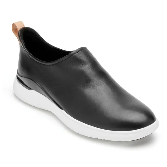 Women Rockport Shoes Total Motion Sport High SlipOn Shoe Black Leather