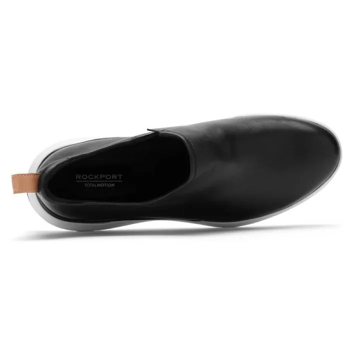 Women Rockport Shoes Total Motion Sport High SlipOn Shoe Black Leather