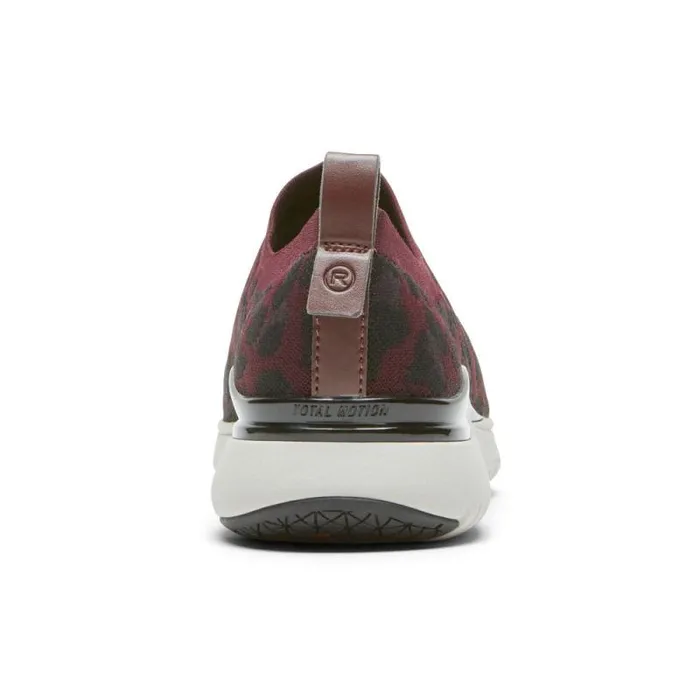 Women Rockport Shoes Total Motion Sport High SlipOn Shoe Oxblood Leopard