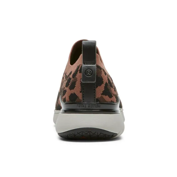 Women Rockport Shoes Total Motion Sport High SlipOn Shoe Tan Leopard