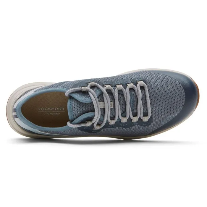 Women Rockport Shoes Total Motion XCS Trail LaceUp Shoe Blue Slate Waterresistant Eco