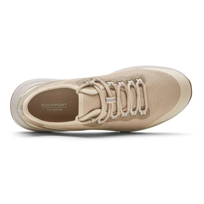 Women Rockport Shoes Total Motion XCS Trail LaceUp Shoe Taupe Waterresistant Eco