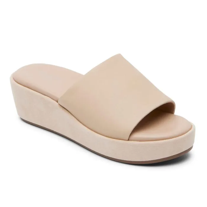 Women Rockport SlipOns Aubriella Slide Neutral Beige