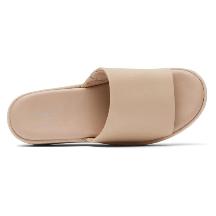 Women Rockport SlipOns Aubriella Slide Neutral Beige