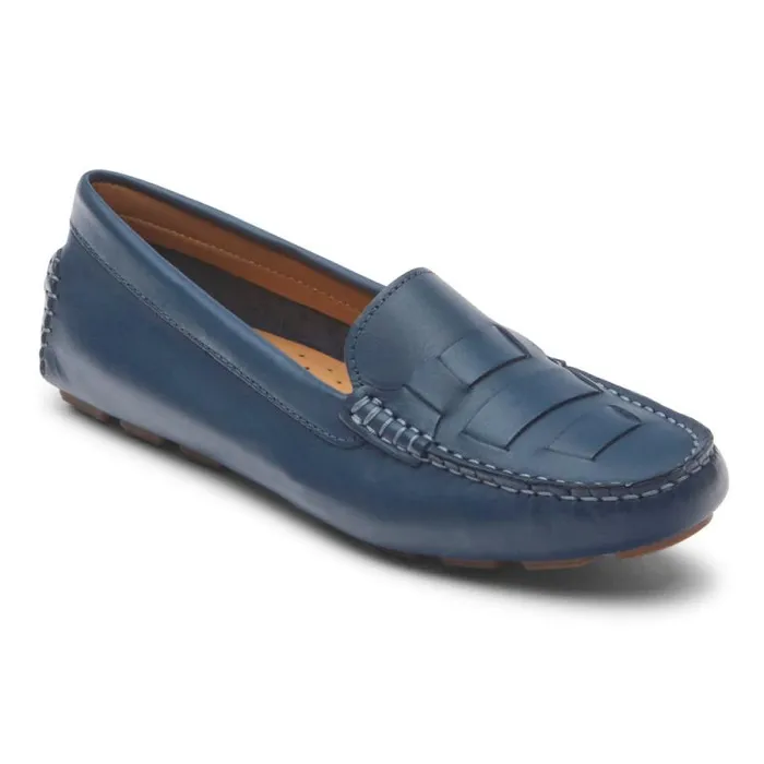 Women Rockport SlipOns Bayview Woven Loafer Bluestone