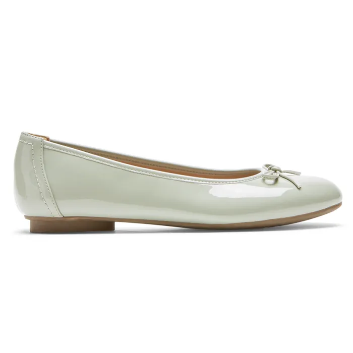 Women Rockport SlipOns Reagan Ballet Flat Jade Patent Synthetic