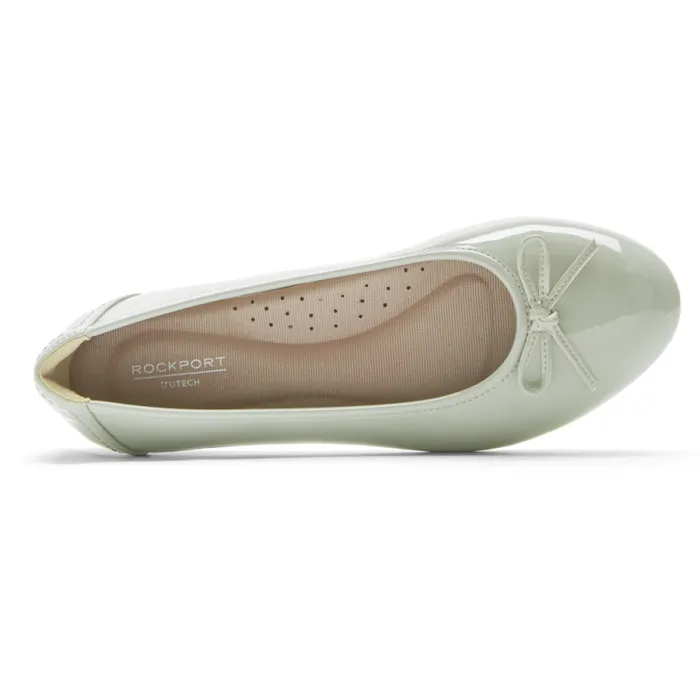 Women Rockport SlipOns Reagan Ballet Flat Jade Patent Synthetic