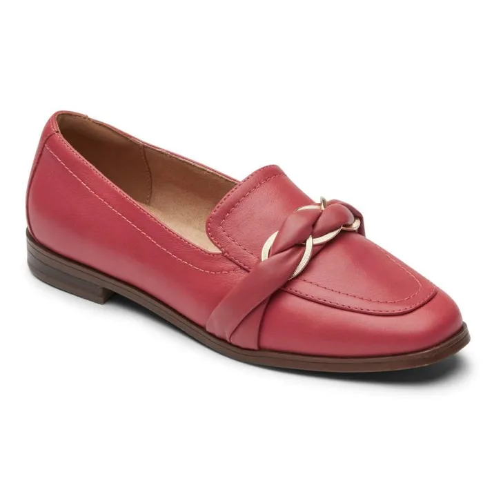 Women Rockport SlipOns Susana Woven Chain Loafer Astro Dust Lthr