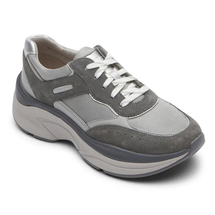 Women Rockport Sneakers Prowalker Eco Sneaker Grey Suedetextile Eco