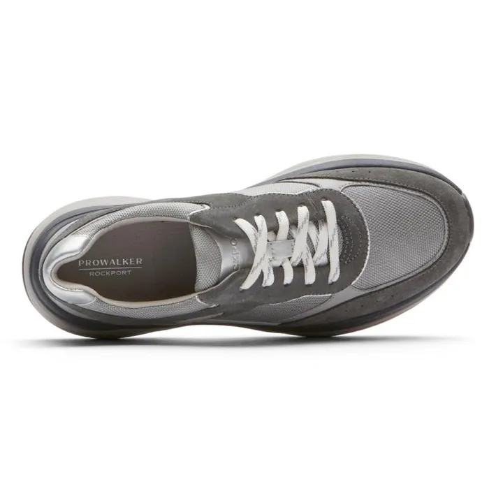 Women Rockport Sneakers Prowalker Eco Sneaker Grey Suedetextile Eco