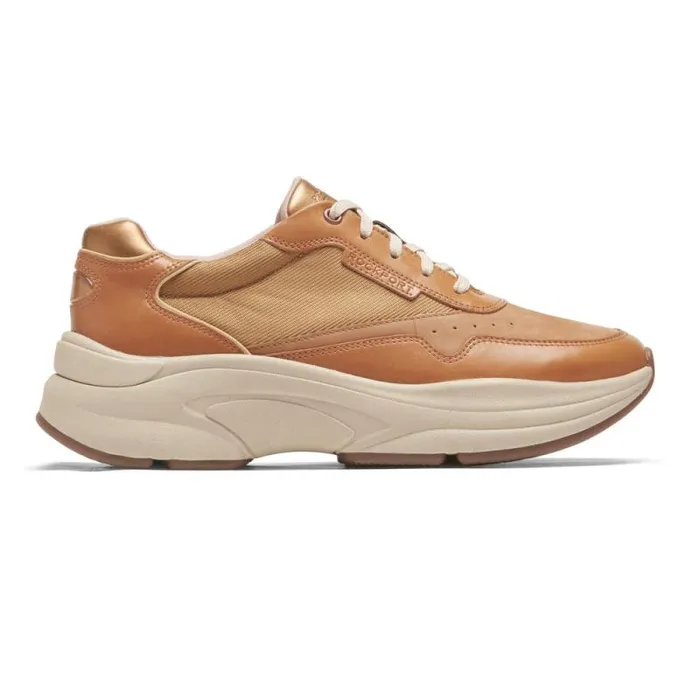 Women Rockport Sneakers Prowalker NEXT Sneaker Honey Lthrnubucktextile