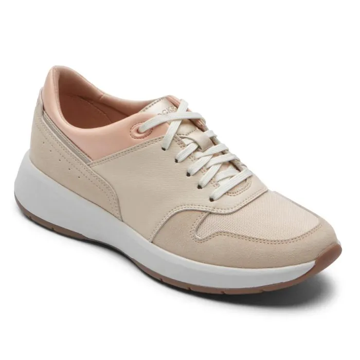 Women Rockport Sneakers ProWalker TruStride II Sneaker Vanilla Combo Eco