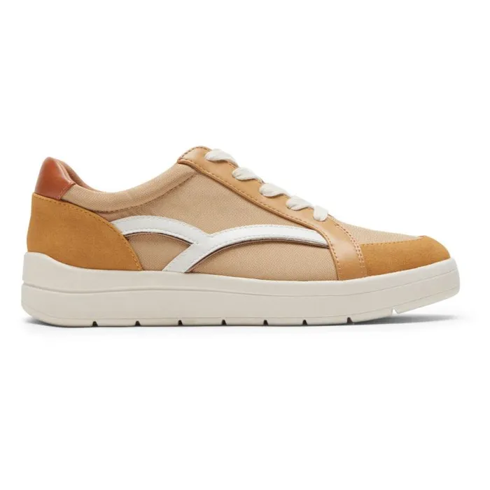 Women Rockport Sneakers TruFLEX Navya Retro Sneaker Mustard Textilesynthetic Eco