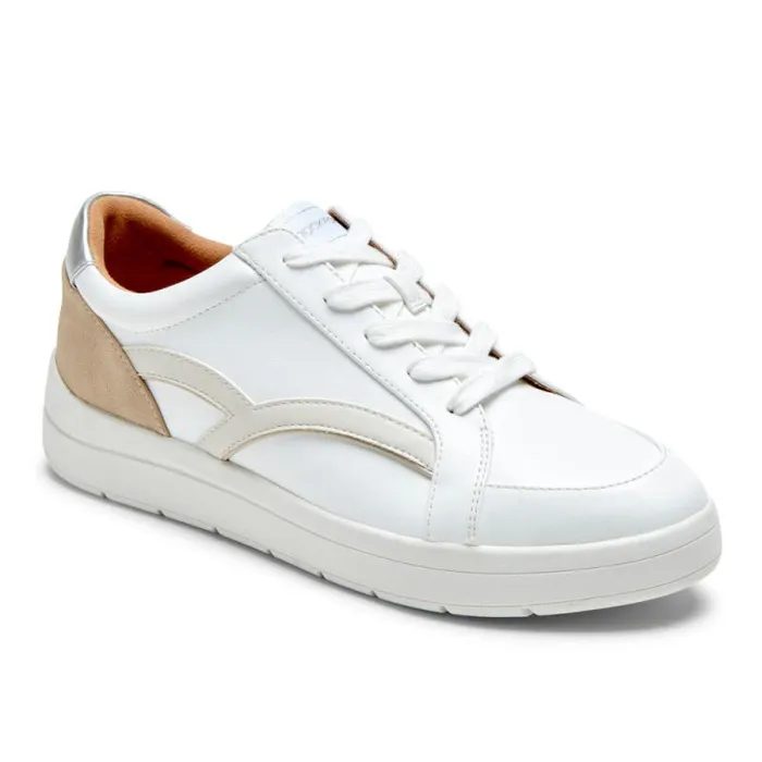 Women Rockport Sneakers TruFLEX Navya Retro Sneaker White Textilesynthetic Eco