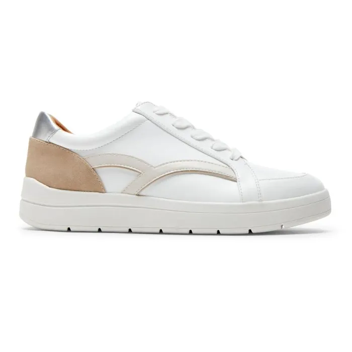 Women Rockport Sneakers TruFLEX Navya Retro Sneaker White Textilesynthetic Eco