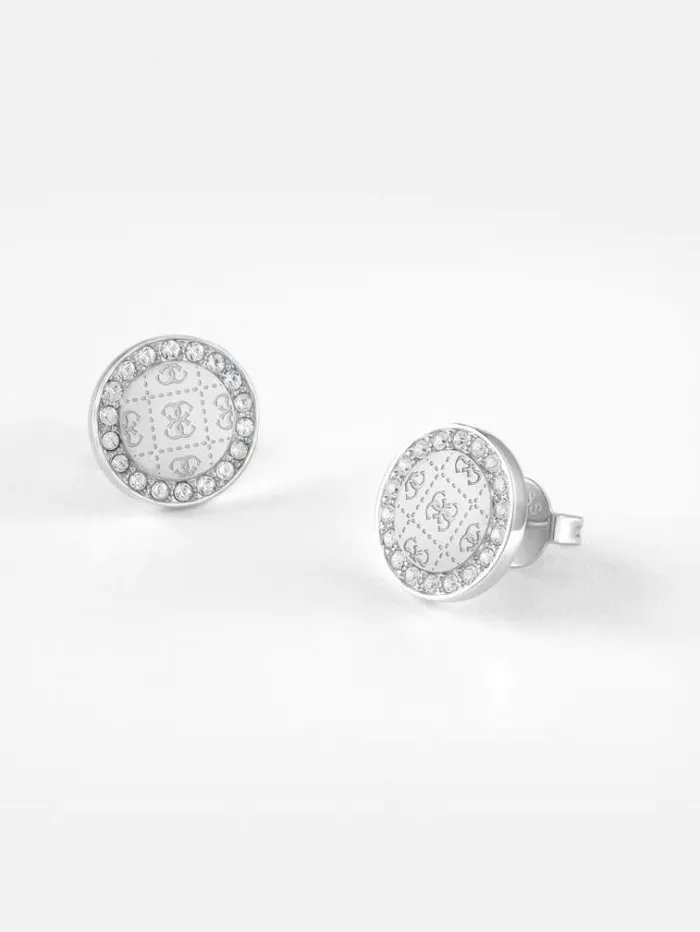 Women round Harmony Earrings Silver Guess Jewellery