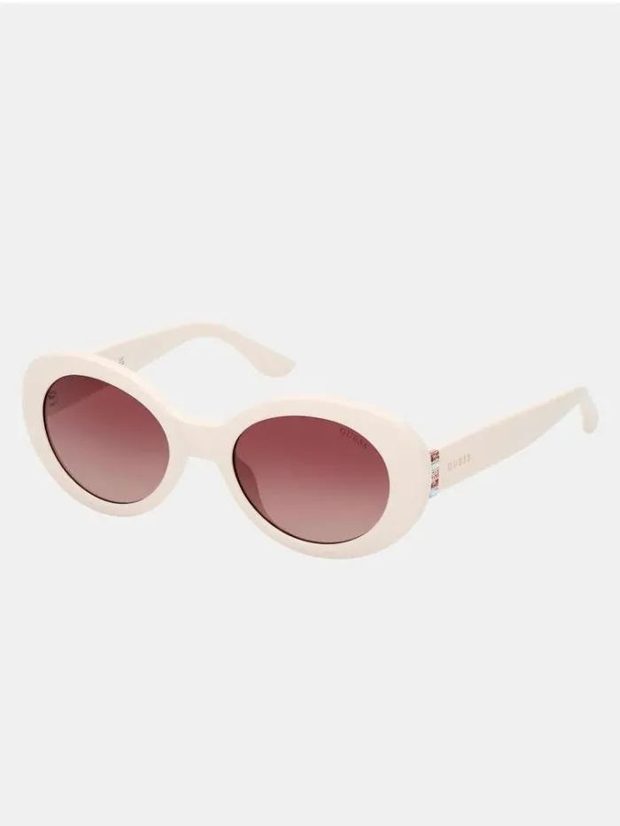 Women Round Sunglasses White Guess Sunglasses