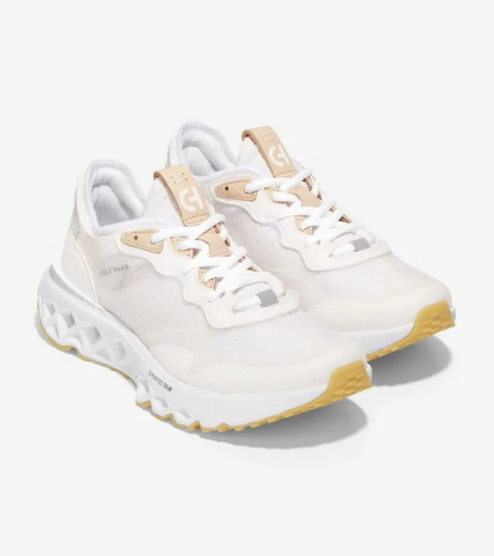Women Running Shoes Cole Haan 5ZERGRAND Running Shoes Optic Whitebleached Tan