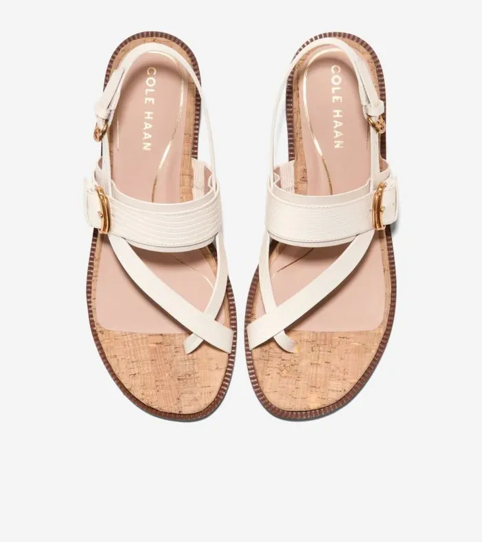 Women Sandals Cole Haan Anica Lux Buckle Sandals Ivorynatural