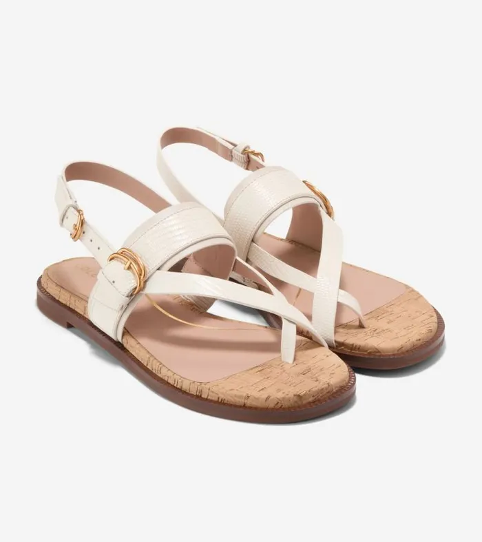 Women Sandals Cole Haan Anica Lux Buckle Sandals Ivorynatural