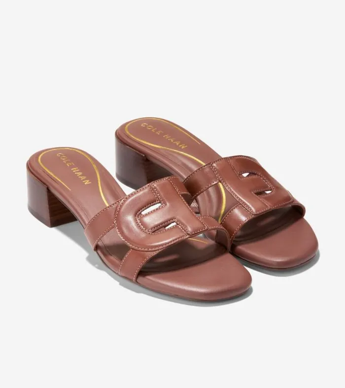Women Sandals Cole Haan Chrisee Block Heel Sandals Cuoio