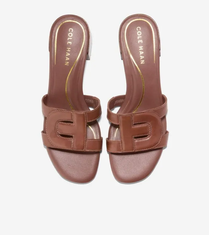 Women Sandals Cole Haan Chrisee Block Heel Sandals Cuoio