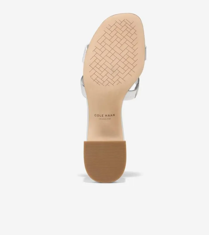 Women Sandals Cole Haan Chrisee Block Heel Sandals White Croc