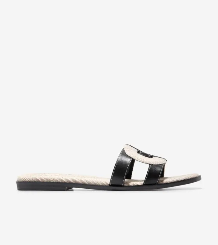 Women Sandals Cole Haan Chrisee Slide Sandals Blacknatural