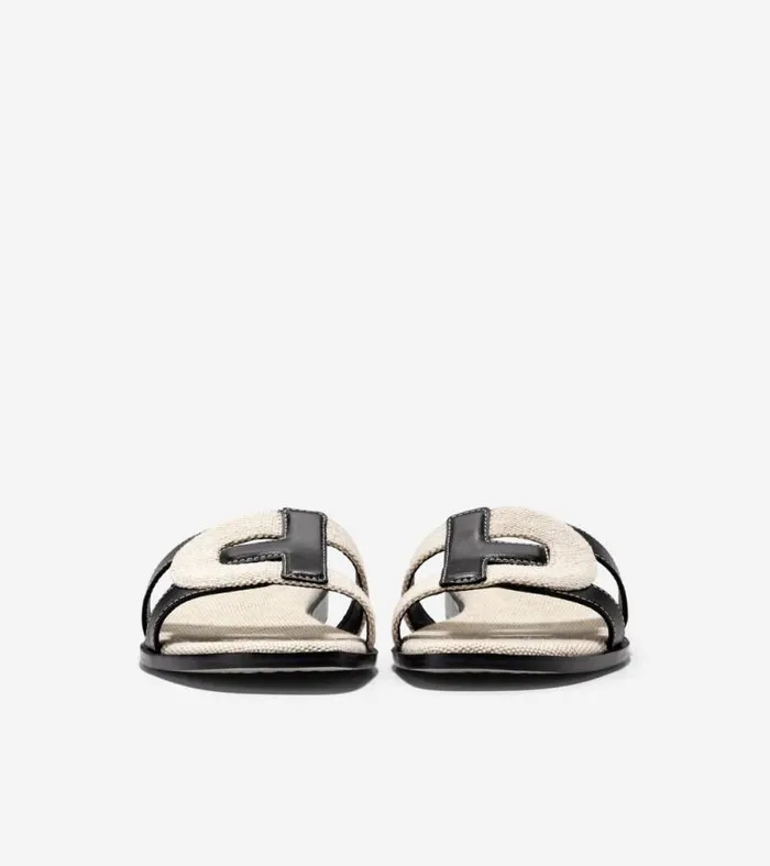 Women Sandals Cole Haan Chrisee Slide Sandals Blacknatural
