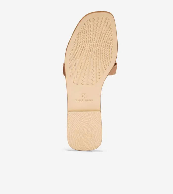 Women Sandals Cole Haan Chrisee Slide Sandals Dark Cuoio Brownpecan