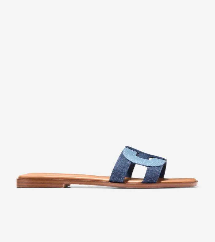 Women Sandals Cole Haan Chrisee Slide Sandals Denimcaramel